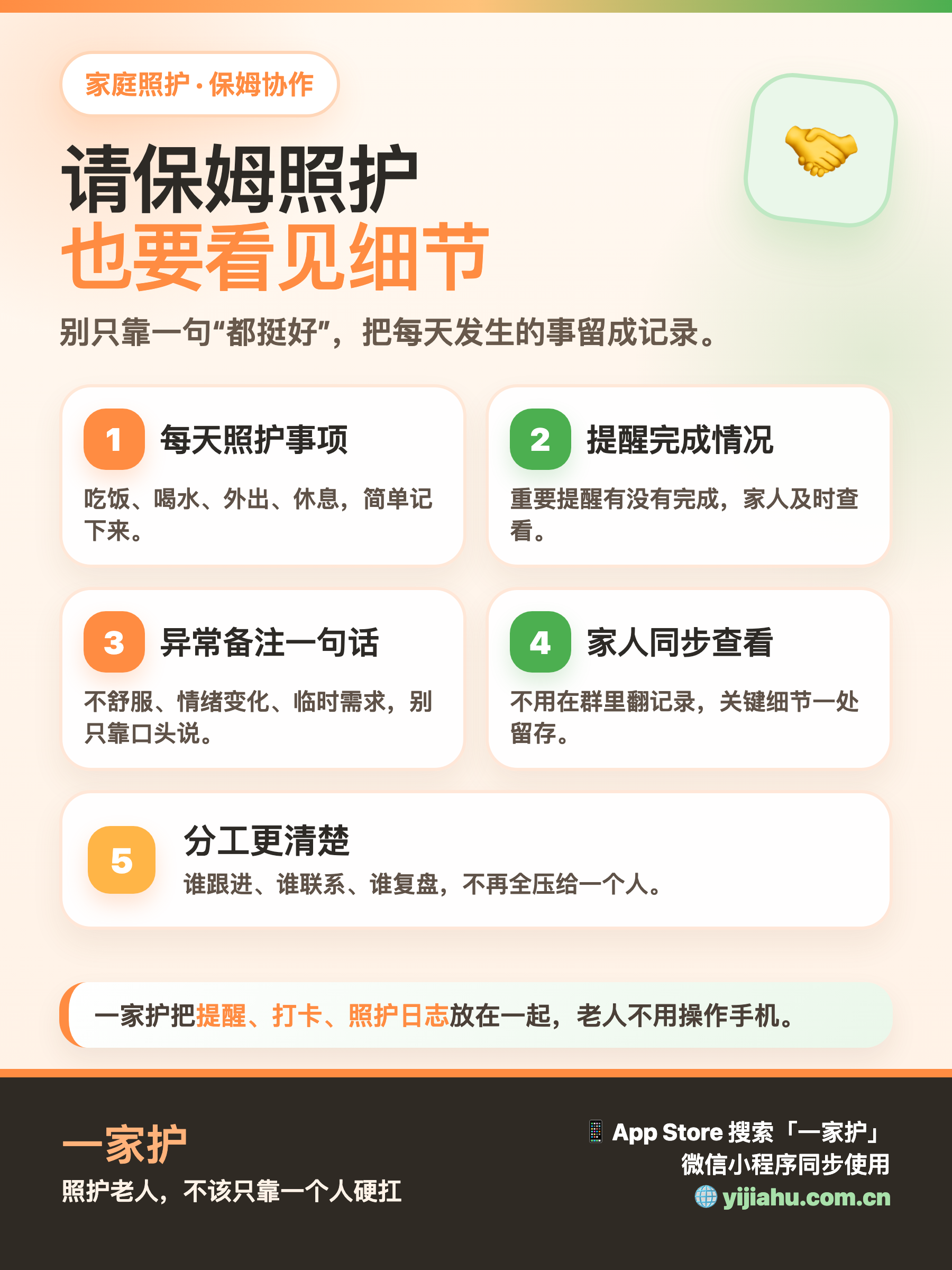 请保姆照护老人后的5个家庭协作方法